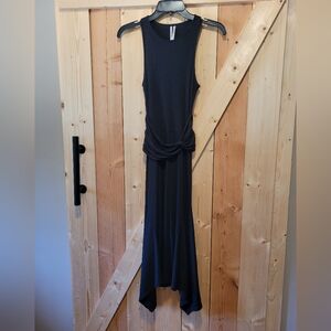 By Anthropologie Ribbed Shark Bite Maxi Dress